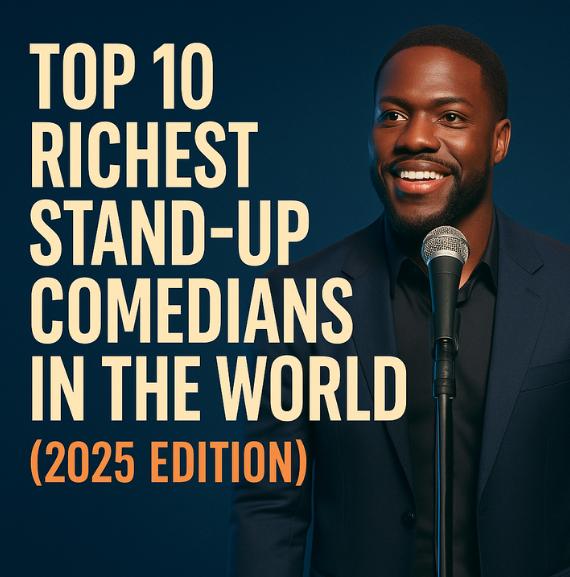 Kevin Hart look-alike representing the richest stand-up comedians in 2025